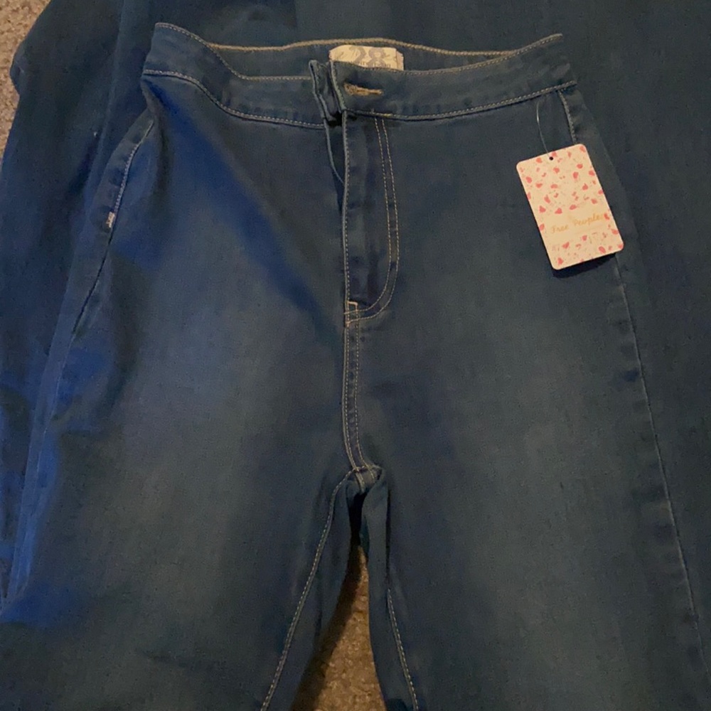 High waisted flared jeans
